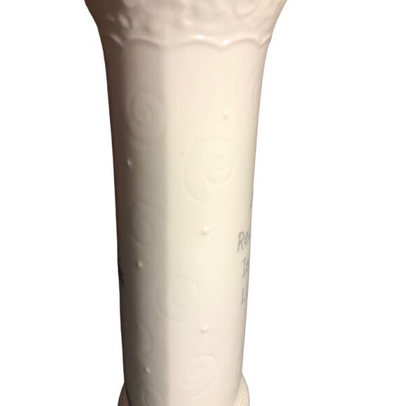 Pretty As A Picture Red Rose Vintage 8” Ceramic Vase By Kim Anderson. Enesco - Picture 3 of 5